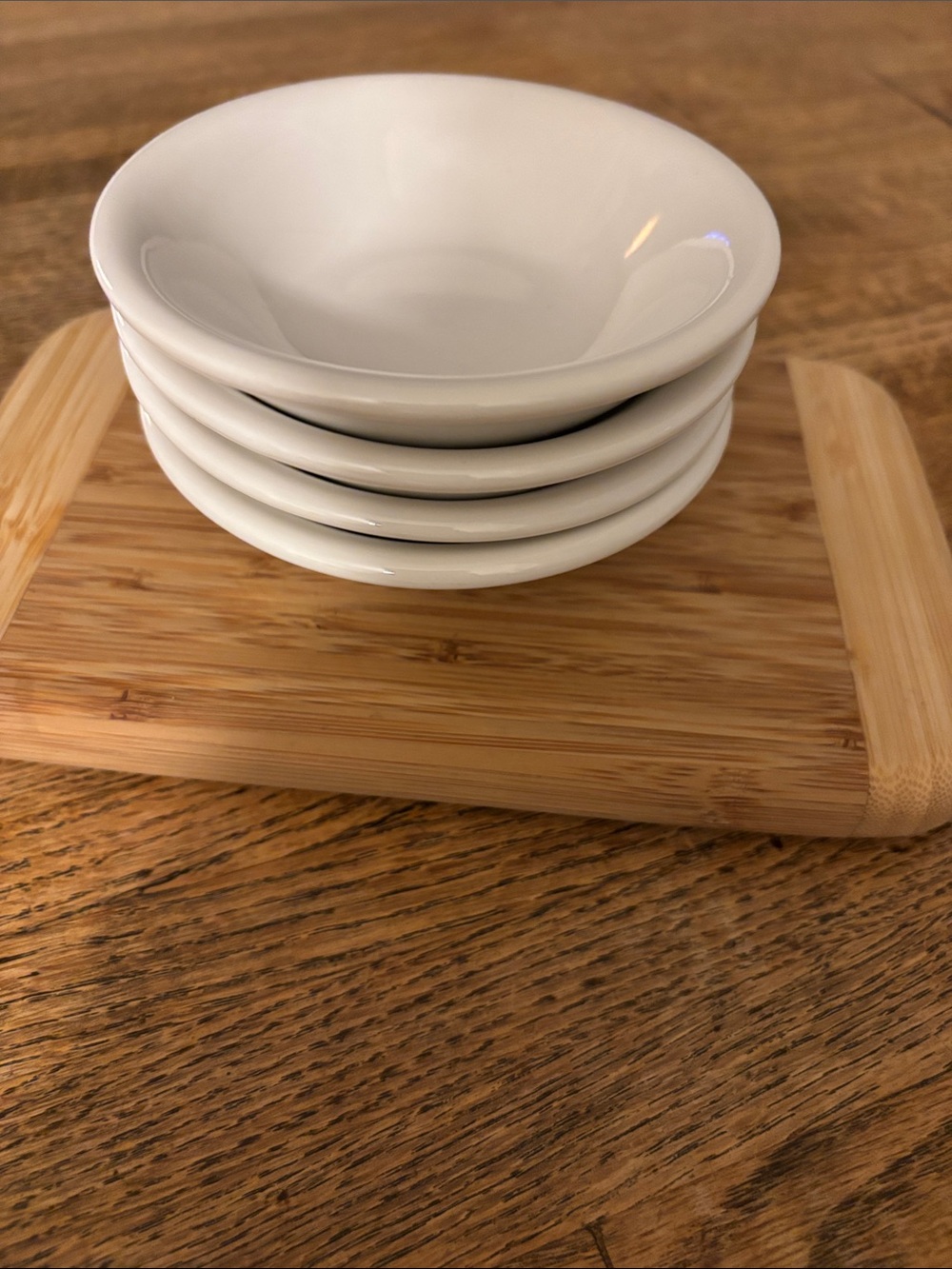 Iti Restaurant White 4 piece Ceramic Bowl Set. Vintage Date Feb. 2004
